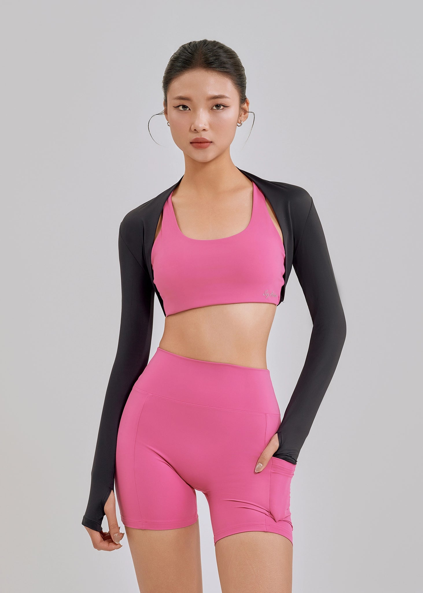 SeyActive Pastel Cropped Long-Sleeve Top